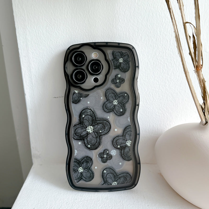Smudge Flowers Wavy Edge I Phone Case | CADO