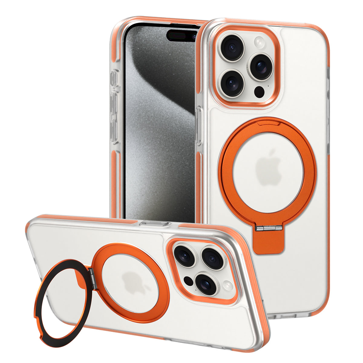 360° Folding Stand MagSafe iPhone case Wireless charging protective for iPhone 15/14/13