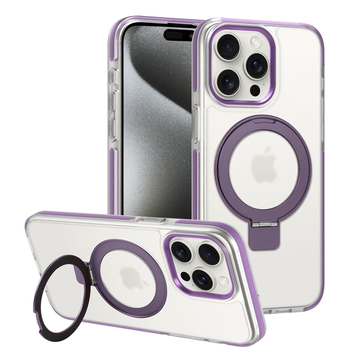 360° Folding Stand MagSafe iPhone case Wireless charging protective for iPhone 15/14/13