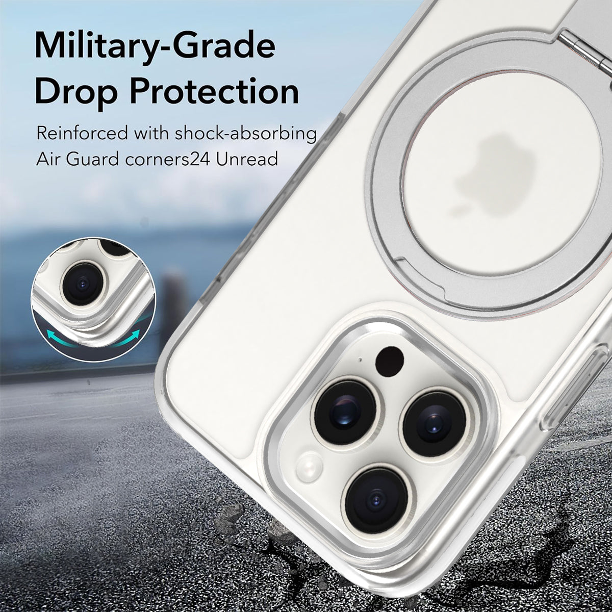 360° Folding Stand MagSafe iPhone case Wireless charging protective for iPhone 15/14/13