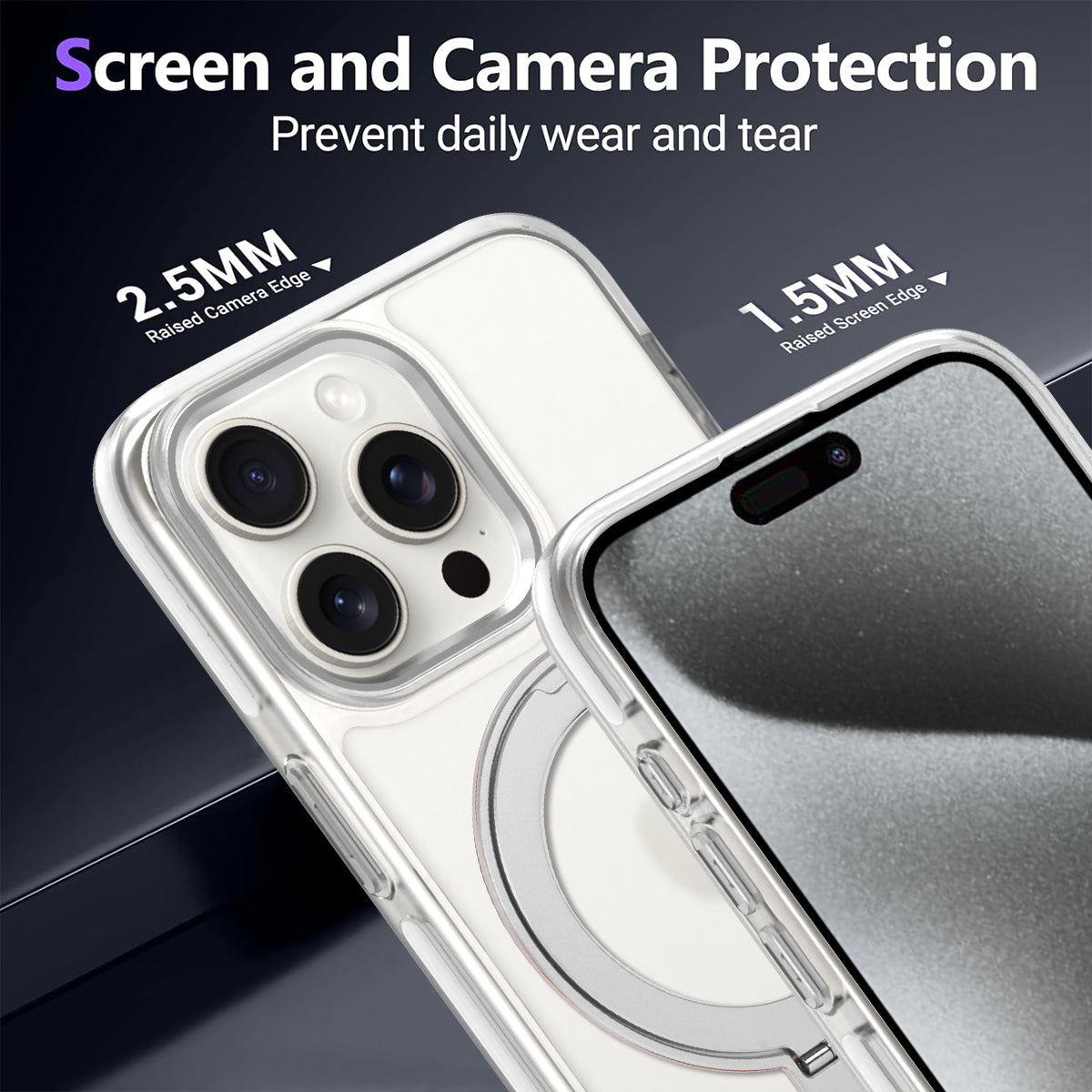 360° Folding Stand MagSafe iPhone case Wireless charging protective for iPhone 15/14/13
