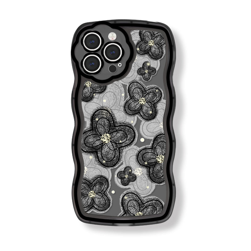 Smudge Flowers Wavy Edge I Phone Case | CADO