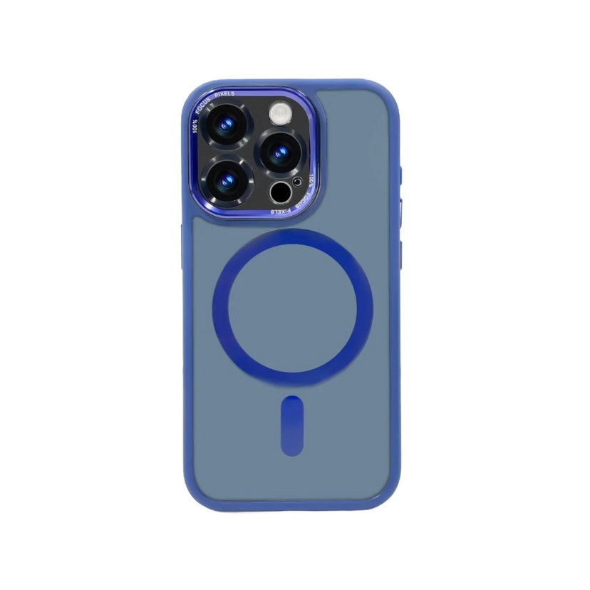 Shockproof Transparent Phone case with HD Lens Film Wireless charging MagSafe protective for iPhone 15/14/13