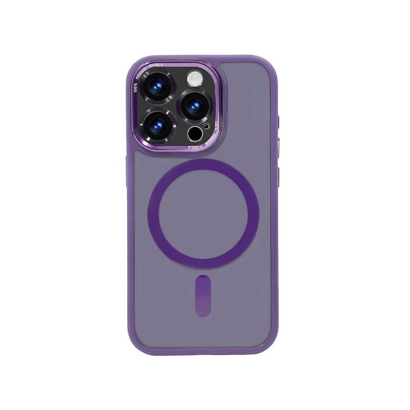 Shockproof Transparent Phone case with HD Lens Film Wireless charging MagSafe protective for iPhone 15/14/13